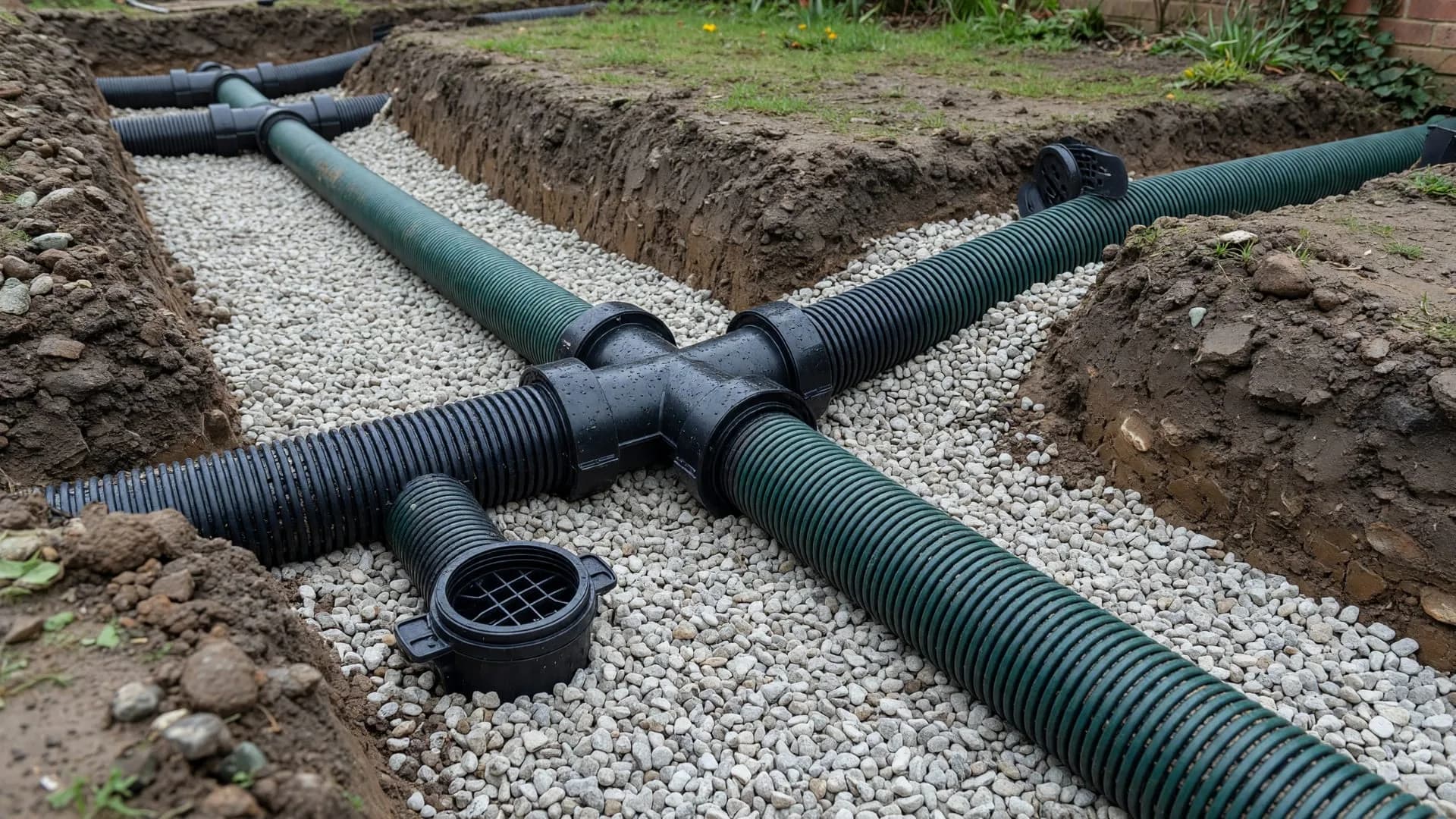 Land drain T vs X vs 4-way — which junction for the job?